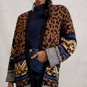 Anthropologie Marseille Leopard Cardigan